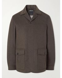 ZEGNA - Oasi Herringbone Cashmere Coat - Lyst