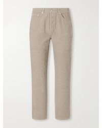 Officine Generale - Straight-Leg Cotton-Corduroy Trousers - Lyst