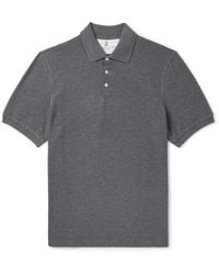 Brunello Cucinelli - Slim-Fit Cotton-Piqué Polo Shirt - Lyst