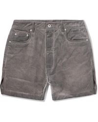 Rick Owens - Geth Cutoffs Straight-Leg Denim Shorts - Lyst