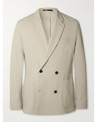 Paul Smith - Double-Breasted Cotton-Blend Seersucker Blazer - Lyst