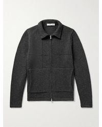 Inis Meáin - Lifeline Merino Wool And Cashmere-blend Zip-up Cardigan - Lyst