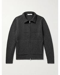 Inis Meáin - Lifeline Merino Wool And Cashmere-blend Zip-up Cardigan - Lyst