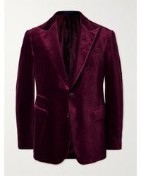 Ralph Lauren Purple Label - Cotton-velvet Tuxedo Jacket - Lyst