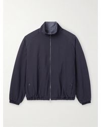STÒFFA - Reversible Wool-seersucker And Poplin Bomber Jacket - Lyst