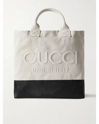 Gucci - Shopper Aus Canvas Mit Geprägtem Detail - Lyst