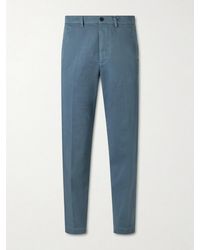 Dries Van Noten - Slim-Fit Straight-Leg Cotton-Twill Trousers - Lyst