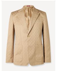 Gucci - Marcello Slim-Fit Logo-Jacquard Cotton-Twill Blazer - Lyst