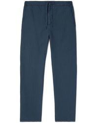 Frescobol Carioca - Mendes Straight-Leg Lyocell, Linen And Cotton-Blend Drawstring Trousers - Lyst