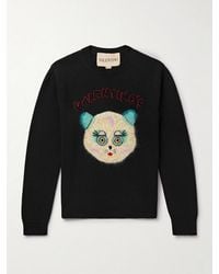 Valentino Garavani - Logo-Appliquéd Intarsia-Knit Cotton And Virgin Wool-Blend Sweater - Lyst