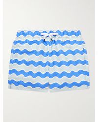 Onia - Charles Straight-leg Mid-length Striped Swim Shorts - Lyst