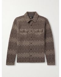 RRL - Jacquard-knit Wool Overshirt - Lyst