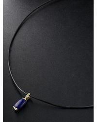Fernando Jorge - Oblong 18-Karat, Leather And Lapis Lazuli Pendant Necklace - Lyst