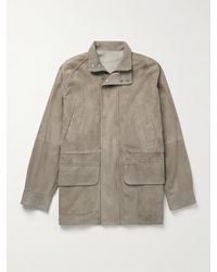 STÒFFA - Traveller Suede Jacket - Lyst