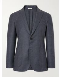 Boglioli - Double-breasted Herringbone Virgin Wool Suit Jacket - Lyst