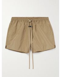 Fear Of God - Shorts in shell increspato con coulisse e logo applicato - Lyst