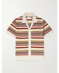 NN07 - Lars 60019 Camp-collar Striped Organic Cotton Shirt - Lyst