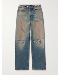 Enfants Riches Deprimes - Jeans A Gamba Dritta Effetto Consumato Con Decorazioni - Lyst