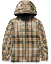 Burberry - Reversible Checked Shell And Econyl Hooded Jacket - Lyst