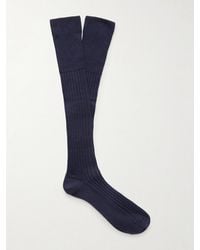 Brunello Cucinelli - Ribbed Wool And Cashmere-Blend Socks - Lyst