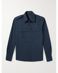 Tom Ford - Cotton And Silk-Blend Poplin Shirt - Lyst