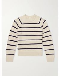 TOTEME - Striped Alpaca And Cashmere-Blend Sweater - Lyst