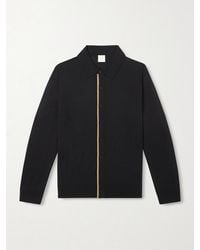 Paul Smith - Stripe-trimmed Merino Wool Polo Shirt - Lyst
