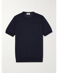 John Smedley - Hilcote Merino Wool And Sea Island Cotton-Blend T-Shirt - Lyst