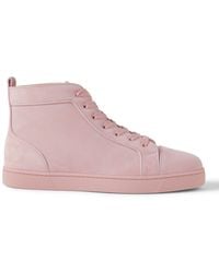 Christian Louboutin - Louis Suede High-top Sneakers - Lyst