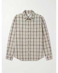 Bottega Veneta - Logo-embroidered Checked Cotton Oxford Shirt - Lyst