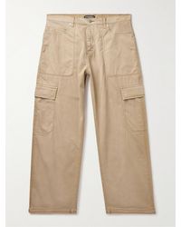 CHERRY LA - Wide-leg Cotton-twill Cargo Trousers - Lyst