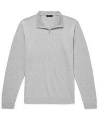Peter Millar - Ashland Birdseye Merino Wool, Linen And Cotton-Blend Half-Zip Sweater - Lyst