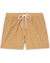 Frescobol Carioca - Rio Straight-Leg Mid-Length Printed Recycled Swim Shorts - Lyst