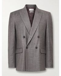 FRAME - Double-Breasted Virgin Wool-Flannel Suit Jacket - Lyst