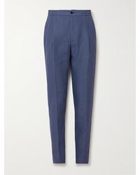 Rubinacci - Tapered Pleated Linen Trousers - Lyst