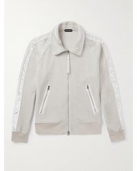 Tom Ford - Satin-Trimmed Velvet Track Jacket - Lyst
