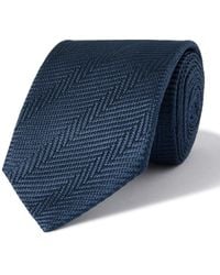 Brunello Cucinelli - 7.5cm Silk-herringbone Tie - Lyst