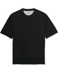 Brunello Cucinelli - Silk And Cotton-Blend Jersey T-Shirt - Lyst