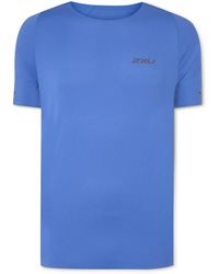 2XU Homme GHST T Shirt Tee Top Noir Bleu Sport Running Gym Respirant 