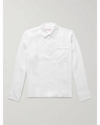 Orlebar Brown - Shanklin Linen Half-placket Shirt - Lyst