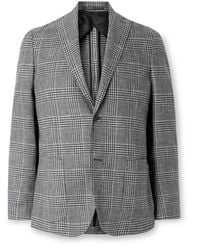 Slowear - Prince Of Wales Checked Virgin Wool, Cotton And Linen-Blend Blazer - Lyst