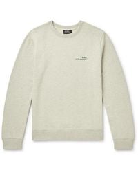 A.P.C. - Logo-print Cotton-jersey Sweatshirt - Lyst