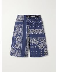Kapital - Easy Straight-leg Belted Bandana-print Cotton Shorts - Lyst