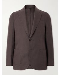 De Petrillo - Linen Single-breasted Blazer - Lyst