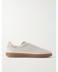 Loro Piana - Tennis Walk Sneakers aus Veloursleder mit Lederbesatz - Lyst