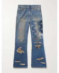 Kapital - Flared Distressed Patchwork Jeans - Lyst