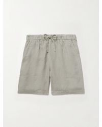 Hartford - Joggy Straight-leg Linen Bermuda Shorts - Lyst