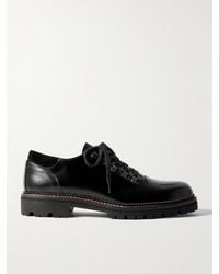 MR P. - Suede-trimmed Leather Hiking Derby Shoes - Lyst