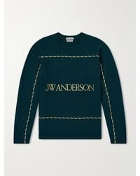 JW Anderson - Logo-Embroidered Wool Sweater - Lyst