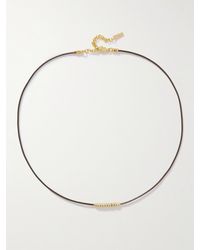 Eliou - Rhodes Gold-plated And Cord Beaded Necklace - Lyst